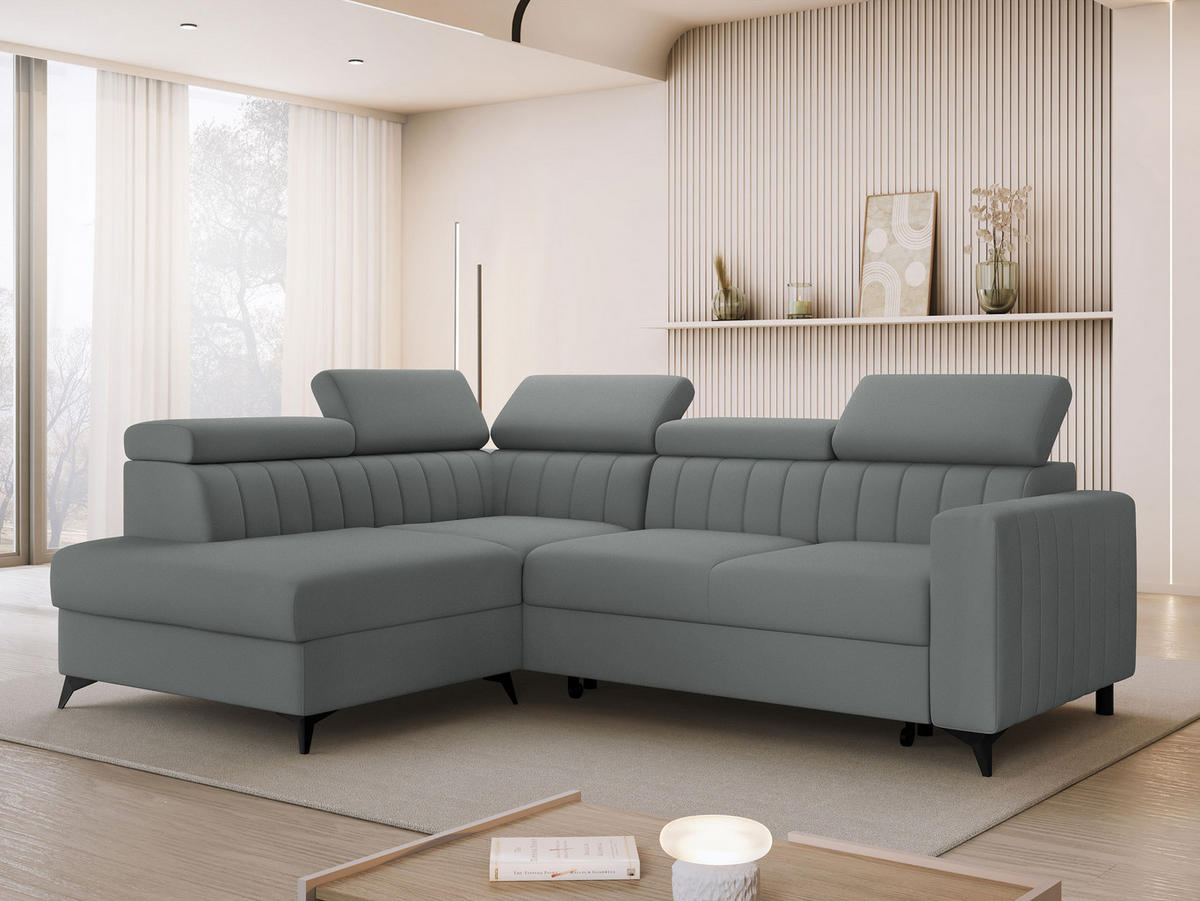 COLTAR Milano 2RRLXP, Stanga LXP+R+2R - grafit, material textil/lemn (249/195cm) - MIRJAN24