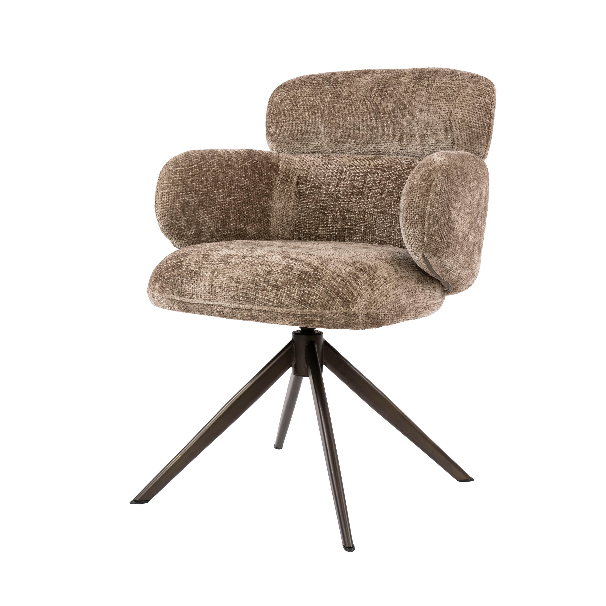 ESSZIMMERSTÜHLE Flex Braun 63/64/83 cm - 2er-Set - Braun, Textil (64/83/63cm) - Hoyz Collection