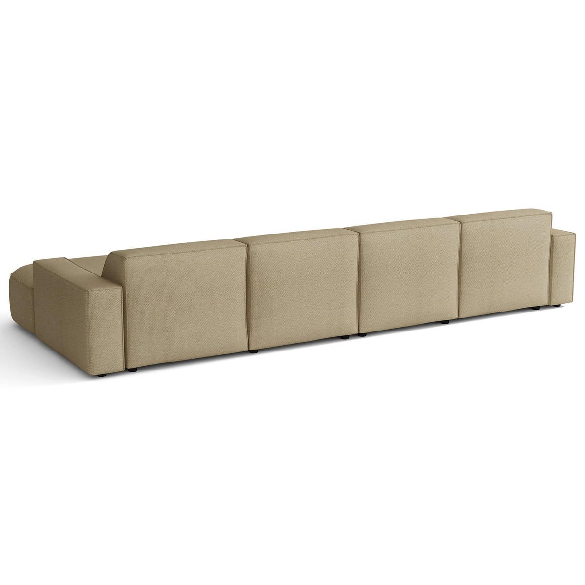 SEDACÍ SOUPRAVA Sallmo ve tvaru U, třímístná, univerzální, 374 cm - černá/kapučínová, textil/plast (374/70/166cm) - Selsey