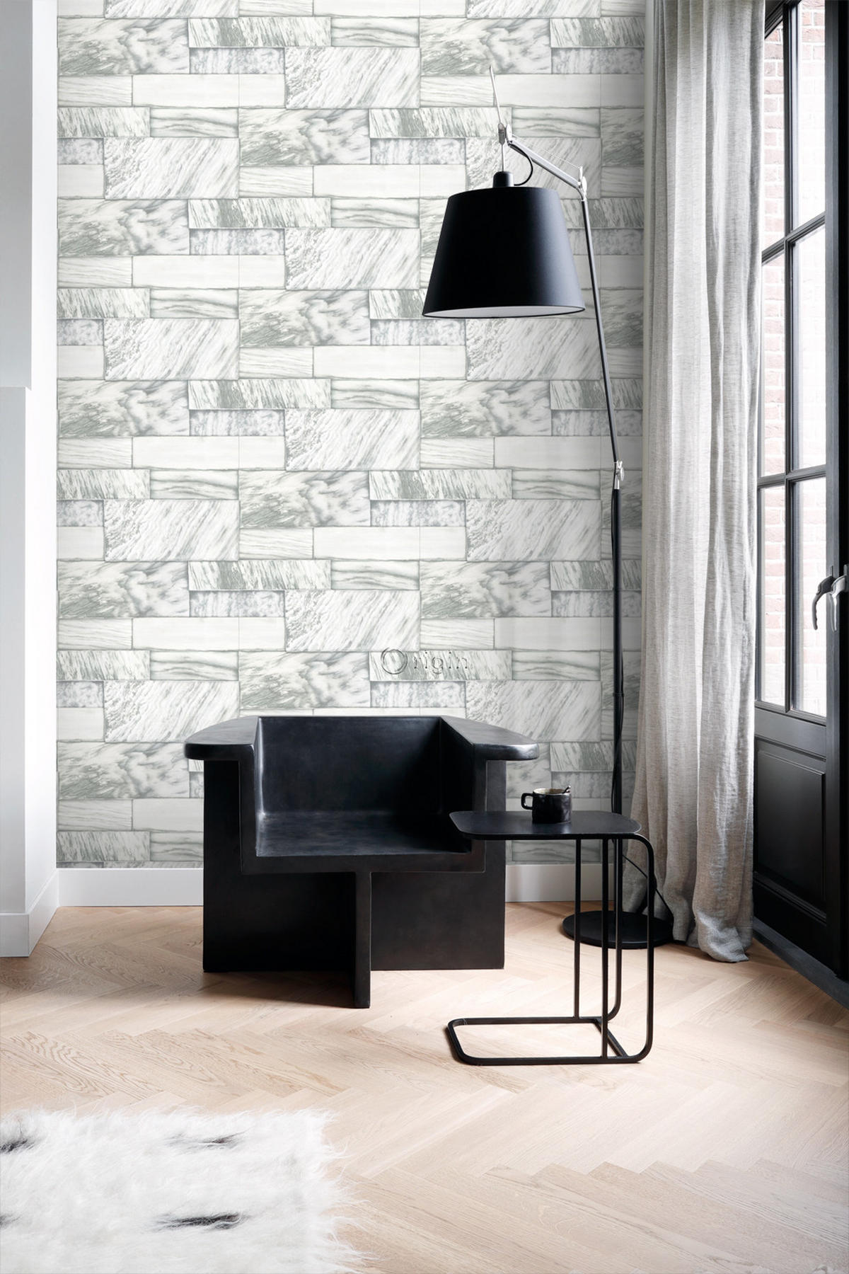 TAPETE Marmor-Optik 53 cm x 10.05 m - Weiß, Papier (53/1000cm) - Origin Wallcoverings