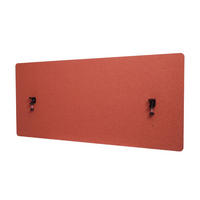 AKUSTIK-TISCHTRENNWAND Rotbraun - Rotbraun, Textil (140/60/2cm) - MCW
