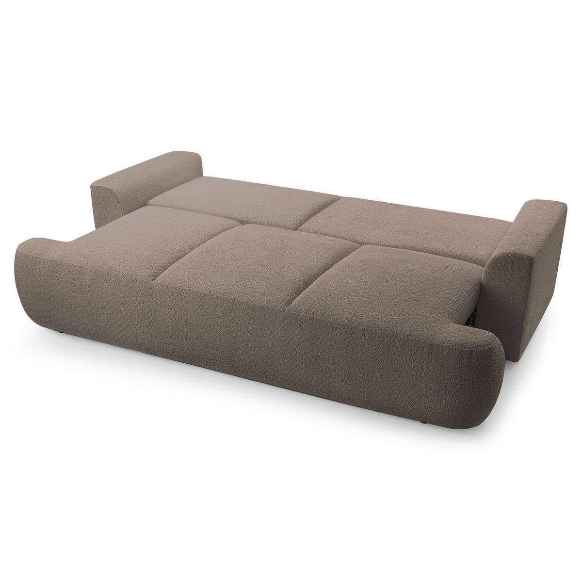 3-SITZER SOFA Barletto Altrosa Bouclé - Pink/Schwarz, Holz/Textil (248/94/110cm) - Selsey