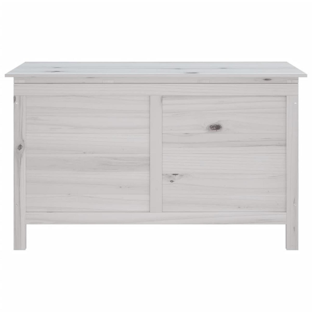 GARTENTRUHE Weiß 99x49,5x58,5 cm Massivholz Tanne - Weiß, Holzwerkstoff (99/58.5/49.5cm) - furnicato