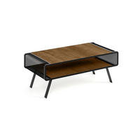 COUCHTISCH TORPE - Wildeiche/Schwarz, Holzwerkstoff (60/121/45cm) - Meblini
