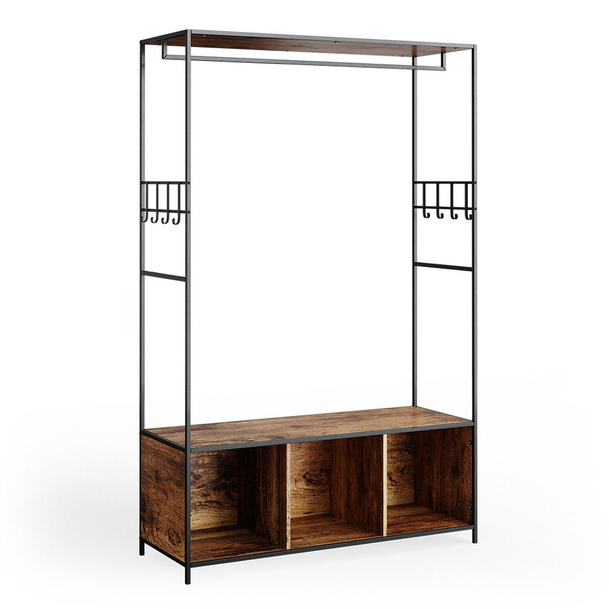 KLEIDERSCHRANK Fyrk Eiche rustikal 119.5 x 189 cm - Wildeiche/Braun, Holzwerkstoff (119.5/189/44cm) - Vicco