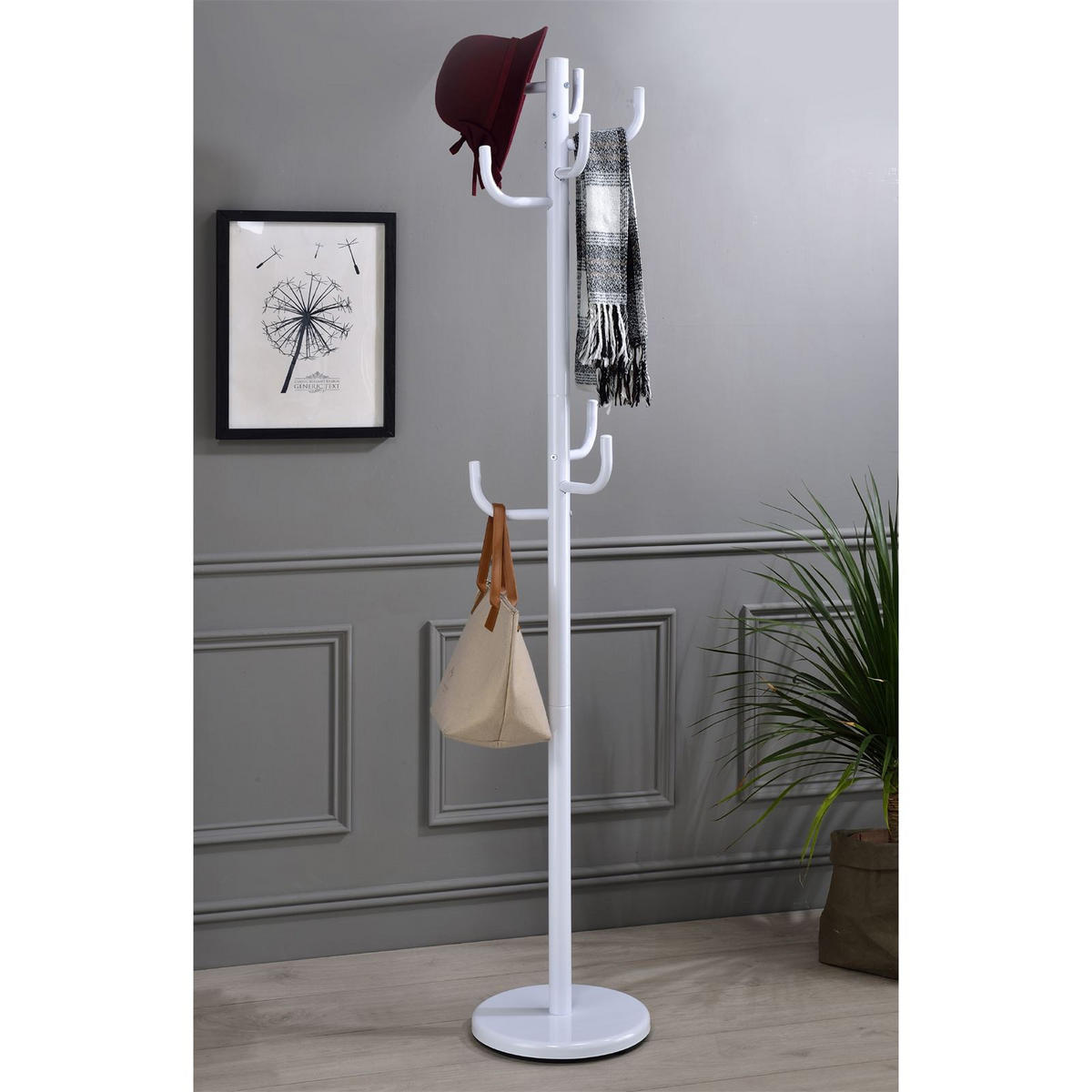 KLEIDERSTÄNDER MILA - Weiß, Metall (30/174/30cm) - IDIMEX