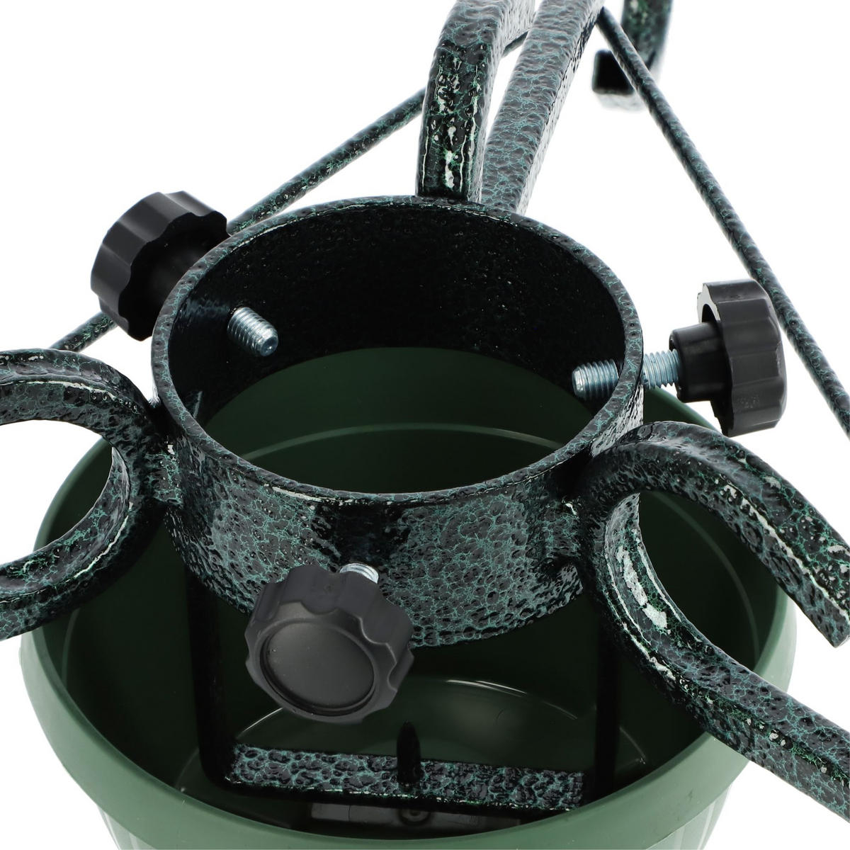 KADAX Weihnachtsbaumständer 2 m Weihnachtsbaumständer aus Metall mit Schale - Grün, Kunststoff/Metall (17.5cm) - KADAX