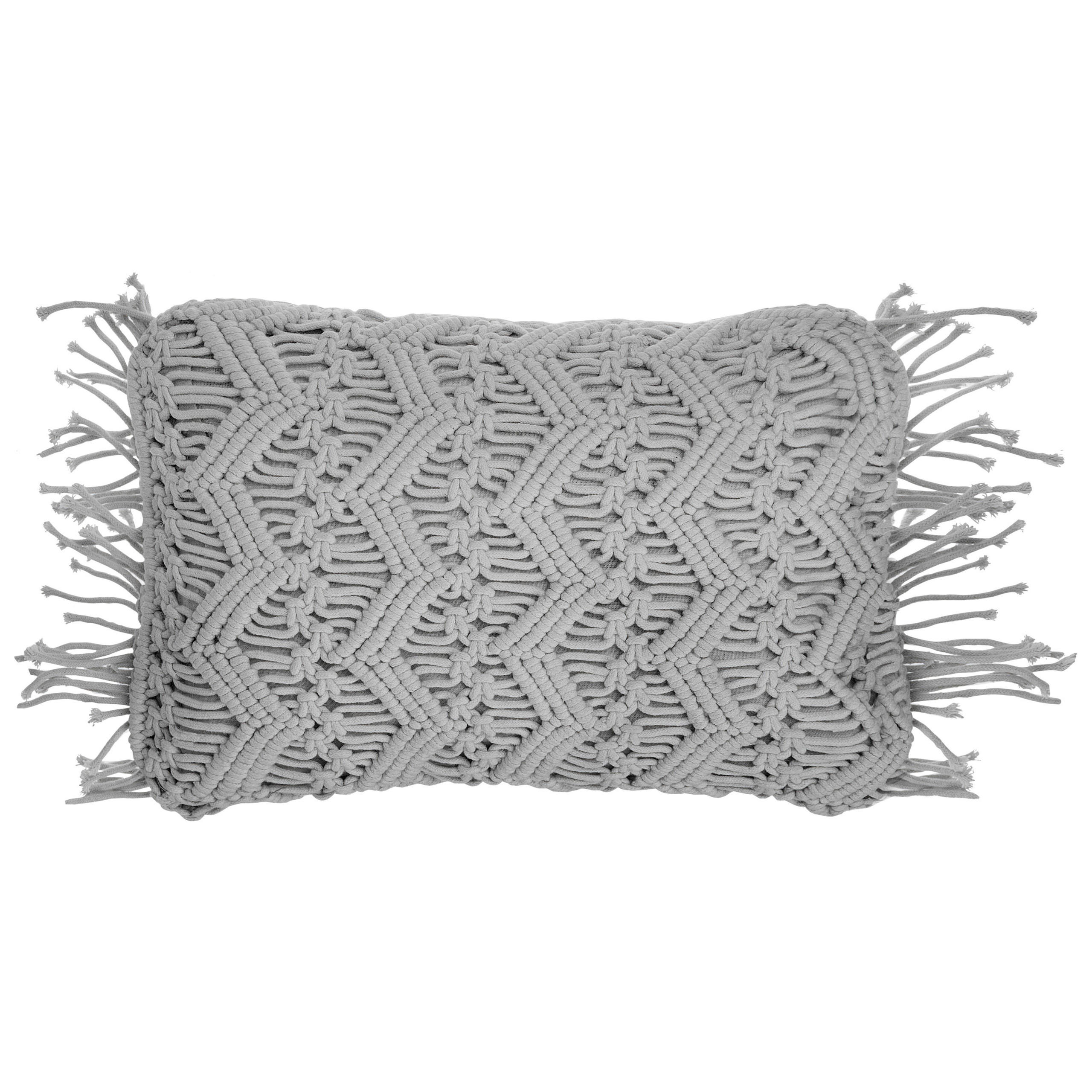 DEKOKISSEN 2er-Set Hellgrau 30/45 cm Kirikkale - Hellgrau, Naturmaterialien/Textil (30/45cm) - Beliani