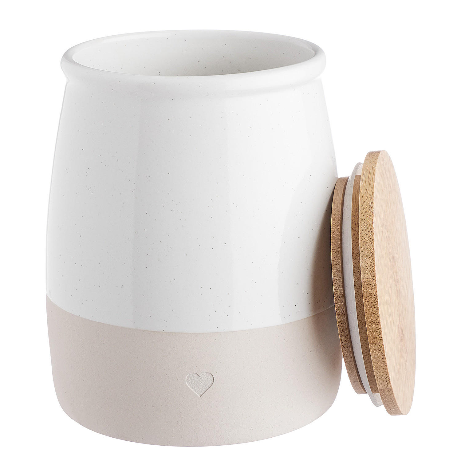 AUFBEWAHRUNGSDOSE Me Time - Weiß, Keramik (12/15/12cm) - Butlers