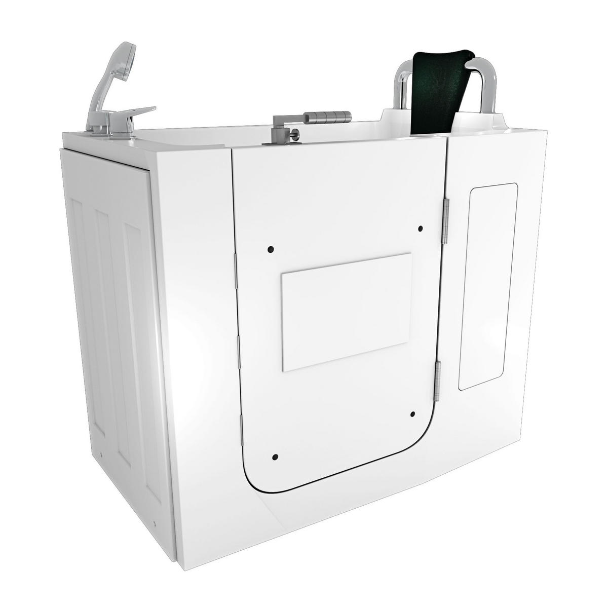 SENIOREN Sitzwanne mit Tür S08-C-R - Weiß, Glas/Kunststoff (68/114/110cm) - AcquaVapore by Sandra Jentho