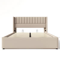 POLSTERBETT 160/200 cm in Beige mit hydraulischem Stauraum - Beige, Textil (160/200cm) - Oxeza
