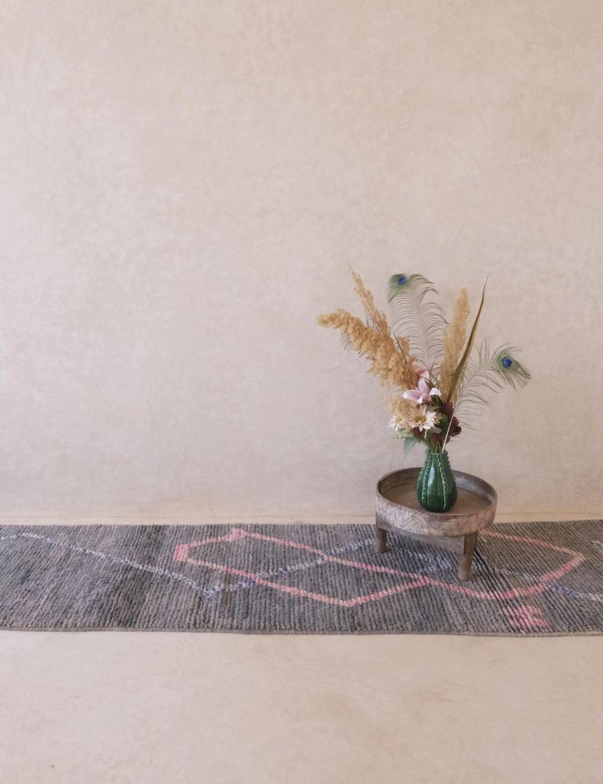 BERBERTEPPICH aus reiner Wolle 75x 406 cm - Grau, Naturmaterialien (75/406cm) - AFK Living