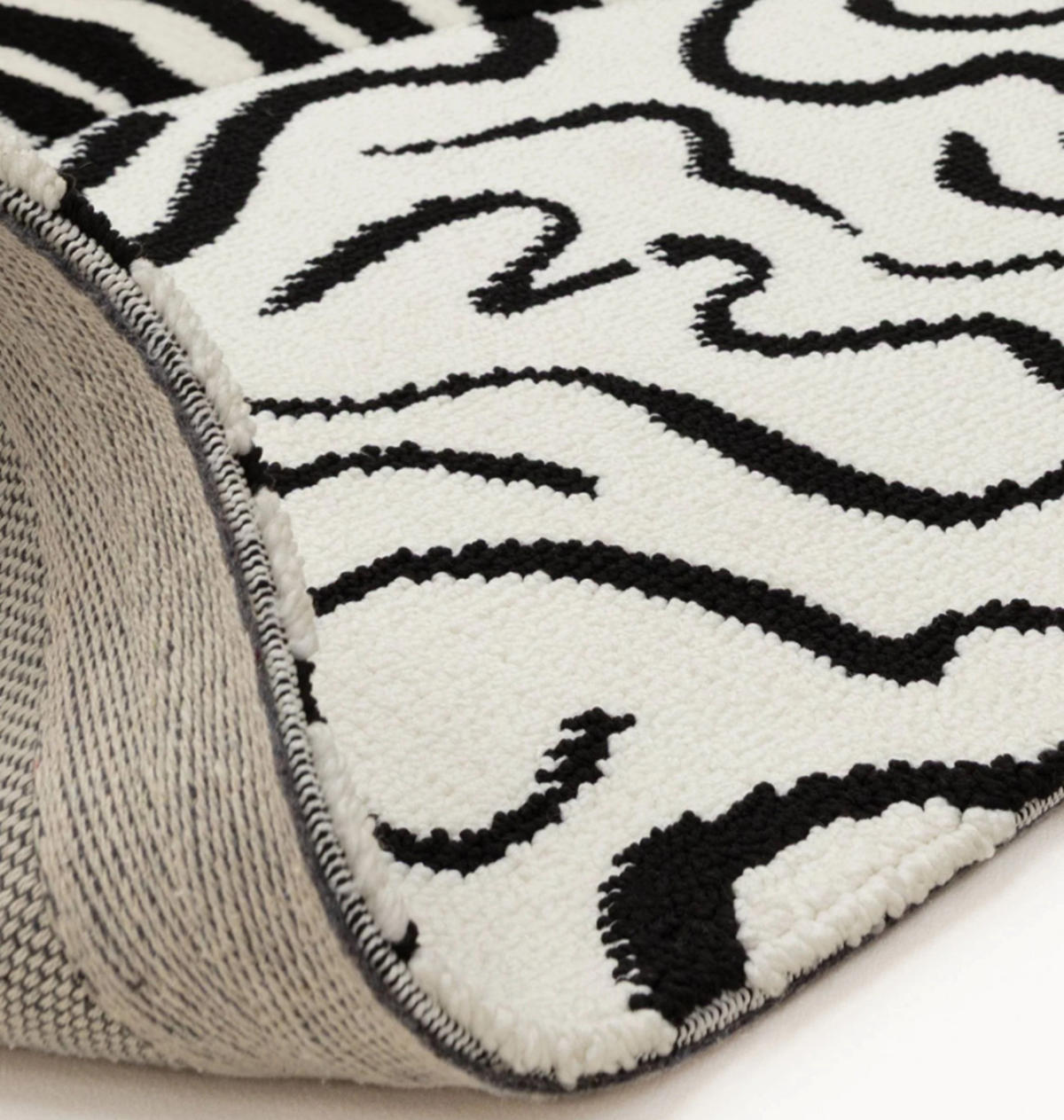 TEPPICH modern Flachgewebe ZEBRINE Schwarz 160 x 230 cm - Schwarz, Textil (160/230cm) - Novatrend