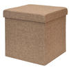 SITZWÜRFEL 38/38 cm, Faltbar 42 Liter Hellbraun - Braun, Textil (38/38/38cm) - Dunedesign