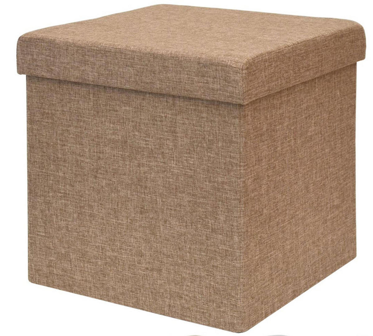 SITZWÜRFEL 38/38 cm, Faltbar 42 Liter Hellbraun - Braun, Textil (38/38/38cm) - Dunedesign
