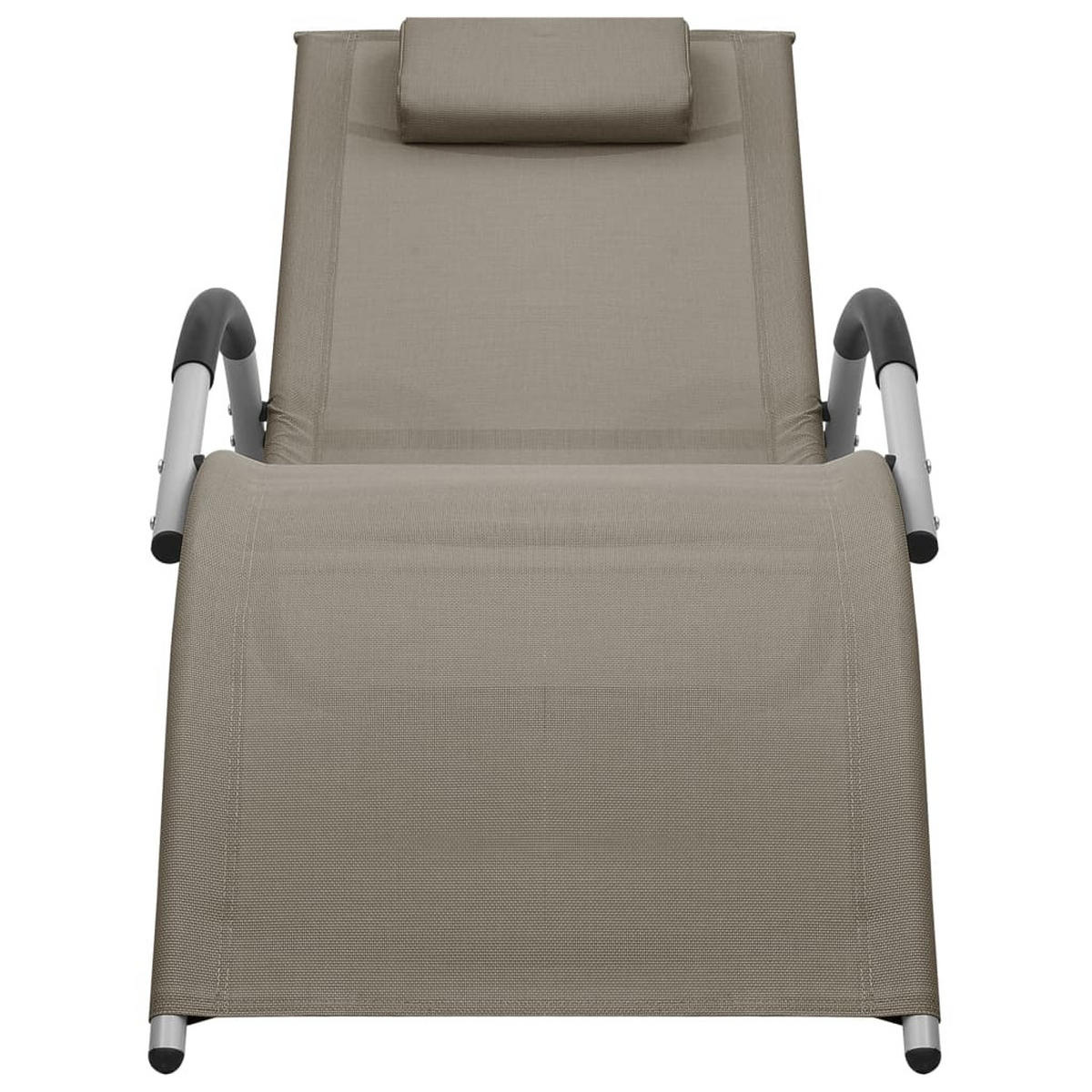SONNENLIEGE Textilene Taupe und Grau - Taupe, Textil (62/67/159cm) - furnicato
