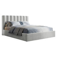 POLSTERBETT Nox - Hellgrau/Naturfarben, Holzwerkstoff/Textil (140/200cm) - MIRJAN24