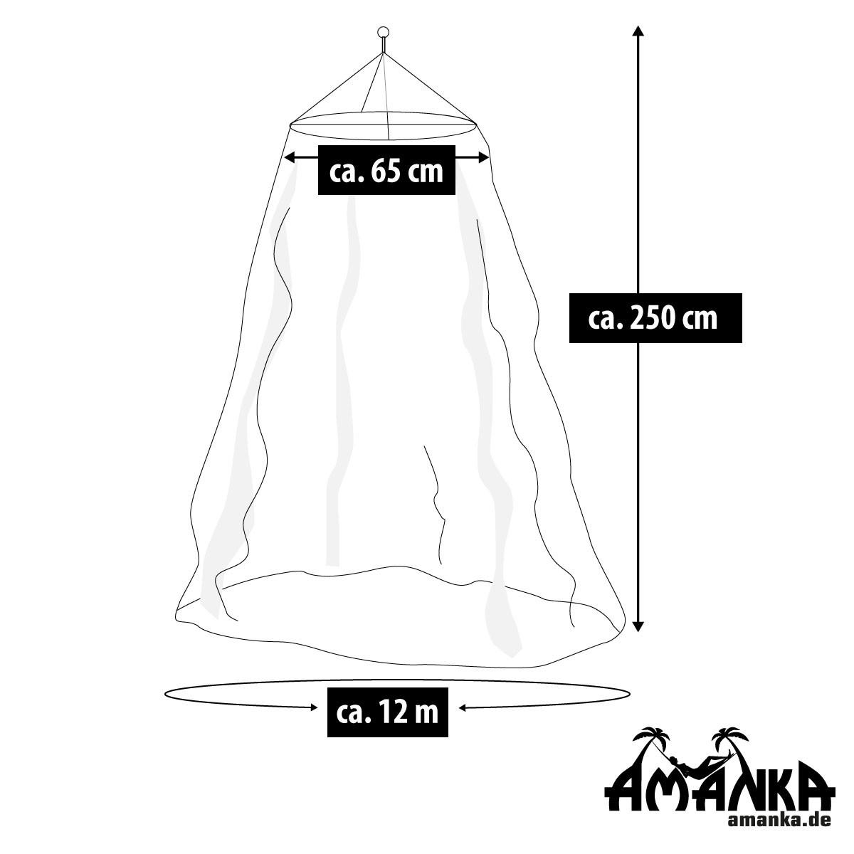 MOSKITONETZ 12m - Weiß, Kunststoff - Amanka