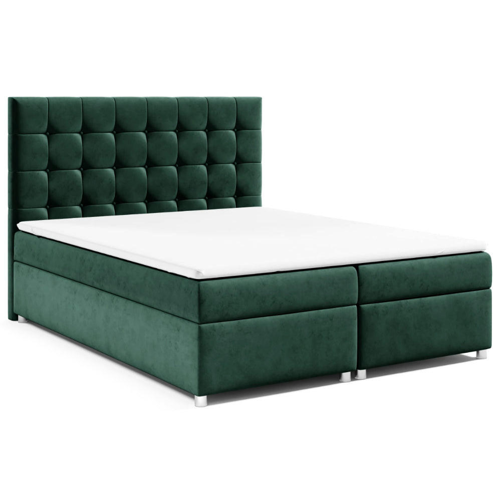 BOXBETT mit Bettkasten Trinity K-9 Bonellfederkern - Grün, Holz/Holzwerkstoff (160/200cm) - Best For Home