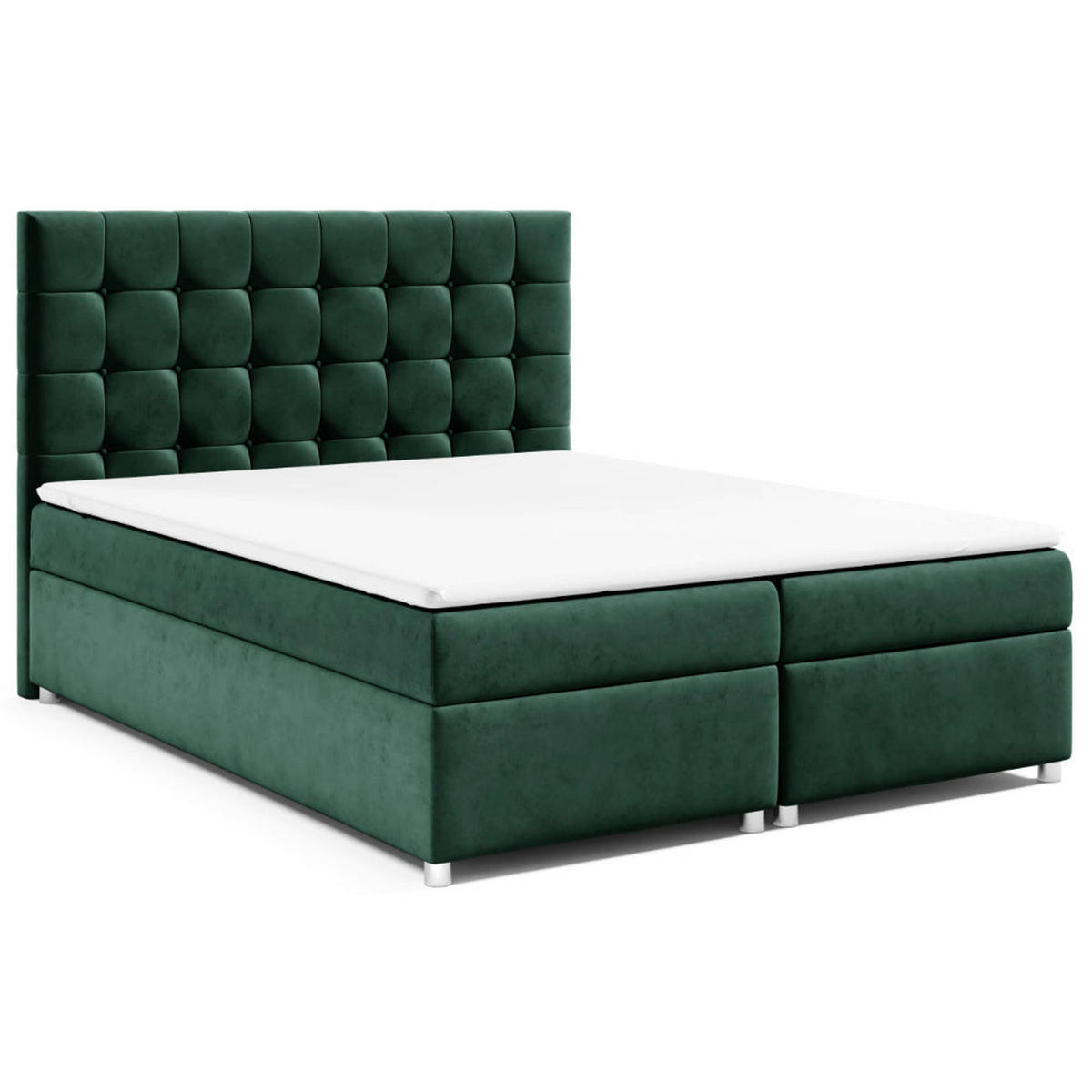BOXBETT mit Bettkasten Trinity K-9 Bonellfederkern - Grün, Holz/Holzwerkstoff (140/200cm) - Best For Home
