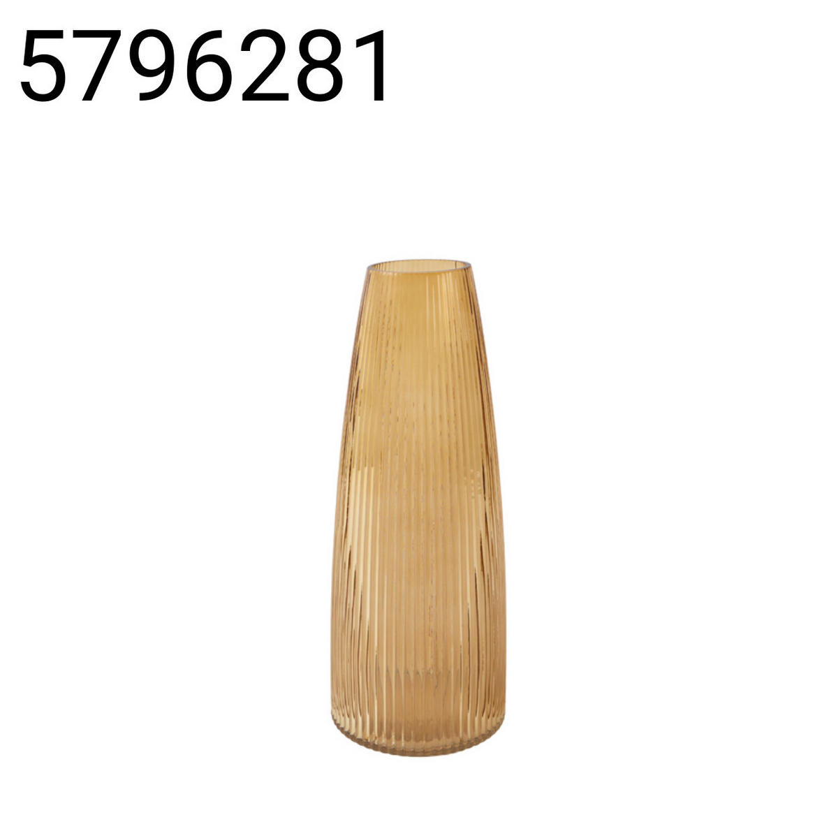 VASE Farenzo - Orange - 15/15/39.5 cm - Orange, Glas (39.5cm) - Light & Living