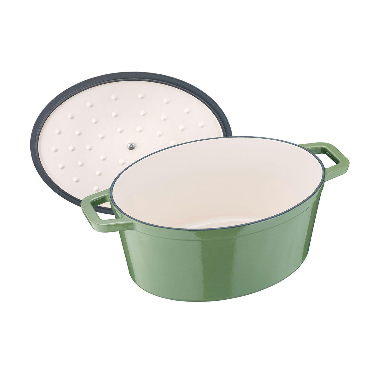 BRÄTER b.iron Bräter, Gusseisen, Grün, 31 x 24 cm - Grün, Metall (42/26.1/17.6cm) - Berndes