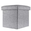 SITZHOCKER Faltbar mit Stauraum 38/38/38 cm (Grau) - Grau, Textil (38/38/38cm) - Intirilife