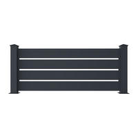 ZAUN - 168 cm x 15.3 cm - Metall - Anthrazitgrau PRIMO - Anthrazit, Metall (168/69cm) - Vente-Unique