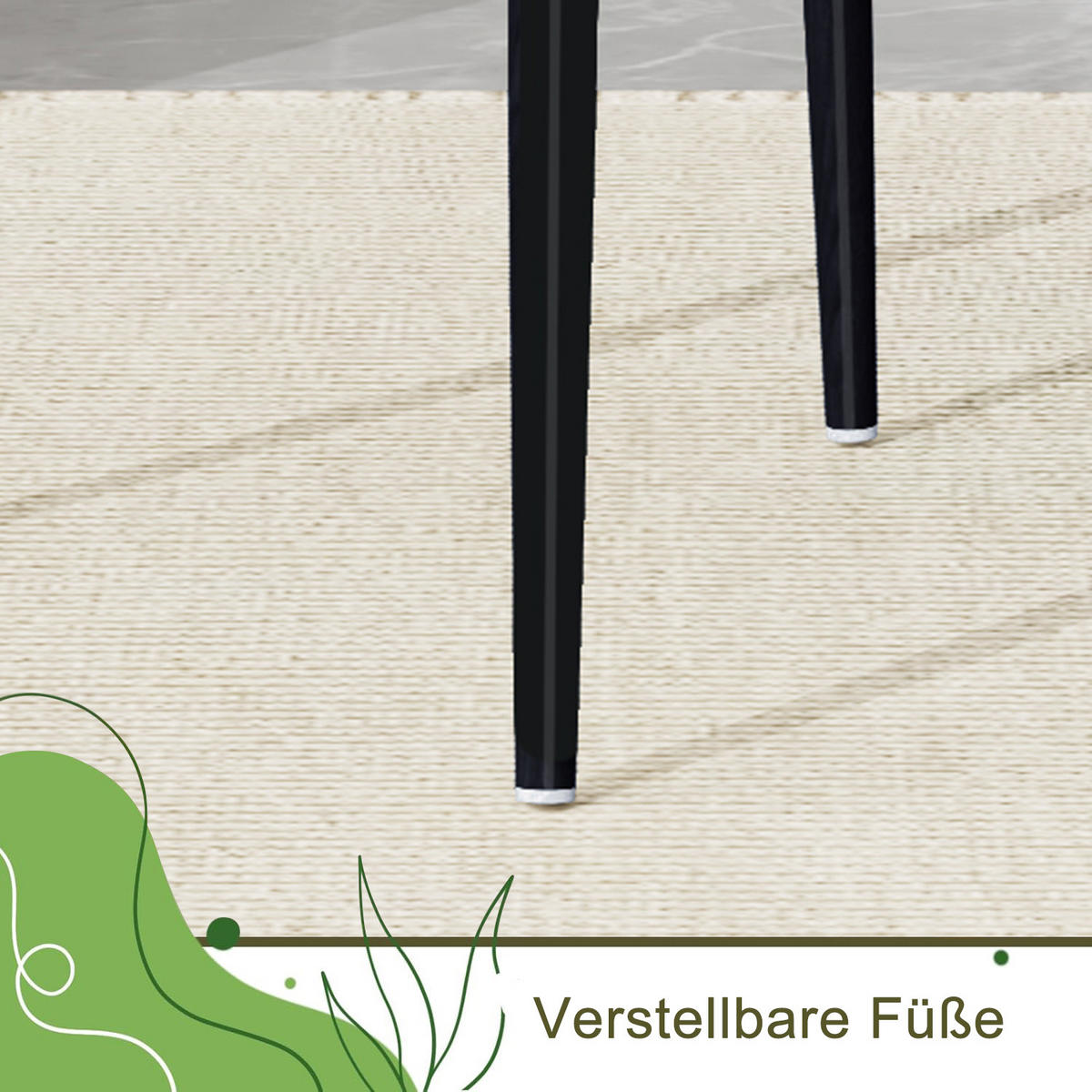KÜCHENSTÜHLE 2er-Set mit Rattanlehne, Kunstleder & schwarzen Beinen - Schwarz, Holz (44/97.5/40cm)