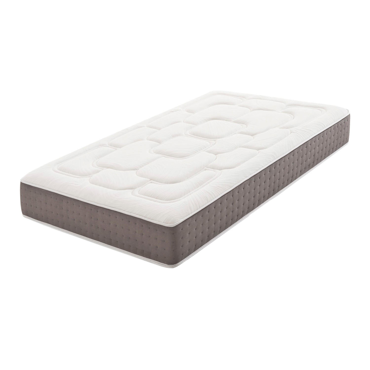 MATRATZE King Max Multizone - 90X200, 30cm - Weiß, Textil (90/200cm) - Moonia