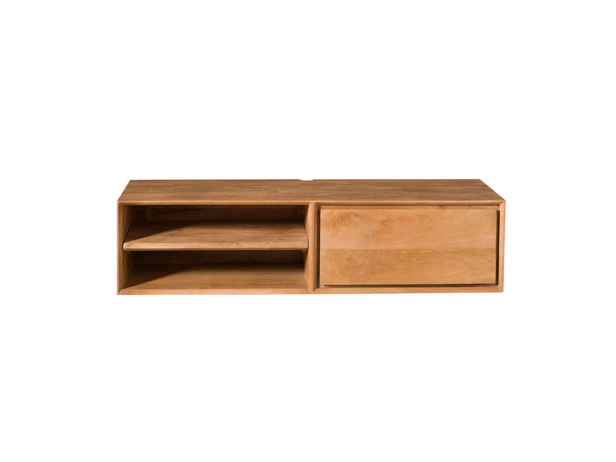 LOWBOARD Amoria Mangoholz 120 cm / 35 cm Natur - Naturfarben, Holz (120/30/35cm) - Villa Möbel