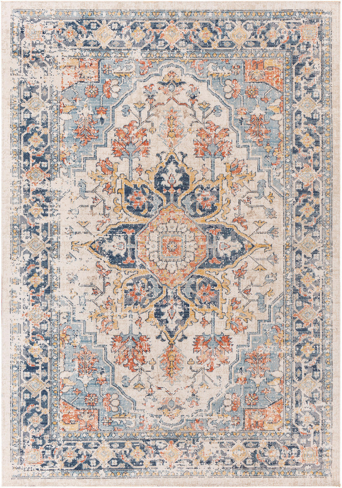 Livabliss Vintage-Teppich Blau 160x213 cm