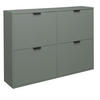 SCHUHSCHRANK Erna 120x25x86 Pinie Green matt Lack - Grün, Holzwerkstoff (120/86/25cm) - 58aufmkessel