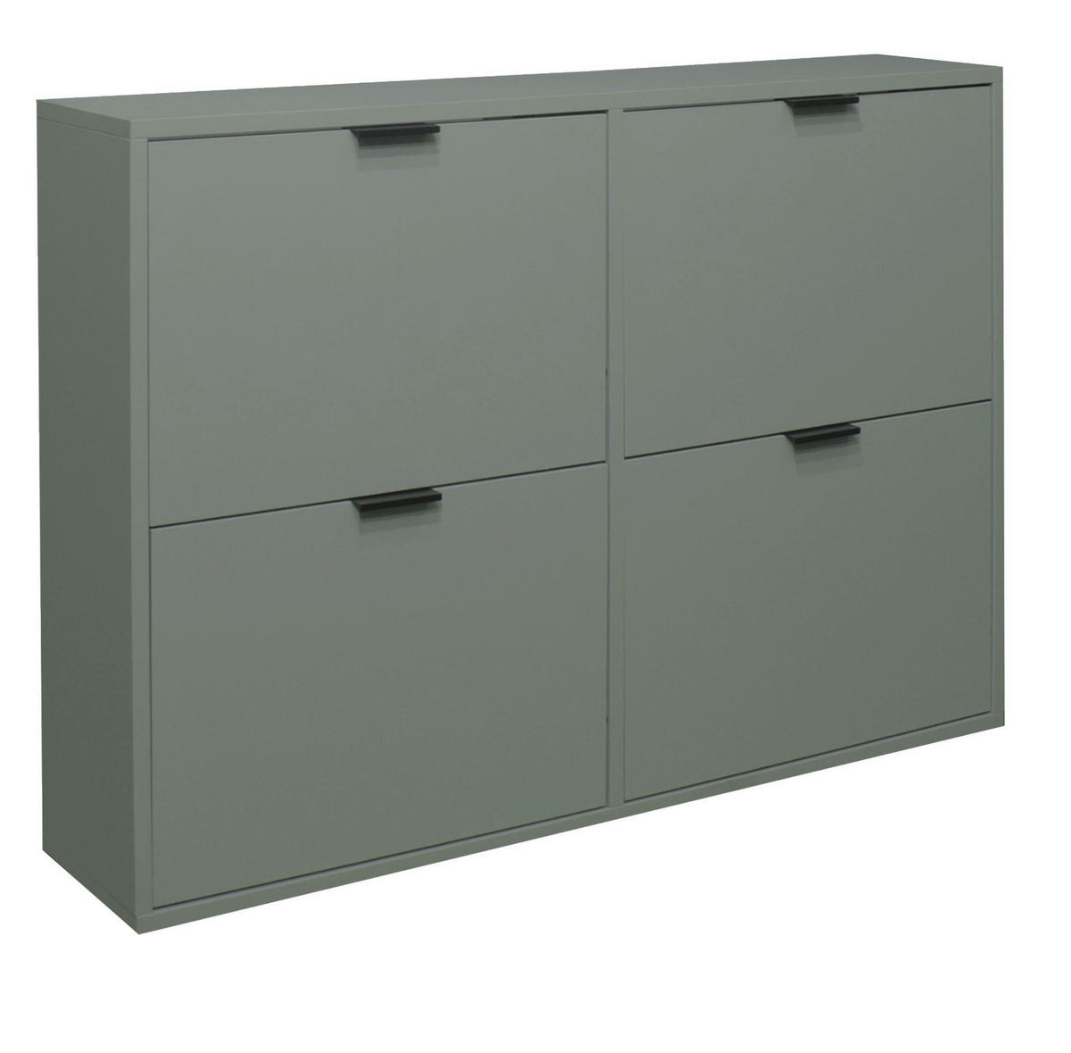 SCHUHSCHRANK Erna 120x25x86 Pinie Green matt Lack - Grün, Holzwerkstoff (120/86/25cm) - 58aufmkessel