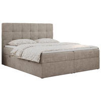 BOXBETT ERNI 120/200 - Beige Strukture - H3 - Beige, Holz/Textil (120/200cm) - MKS