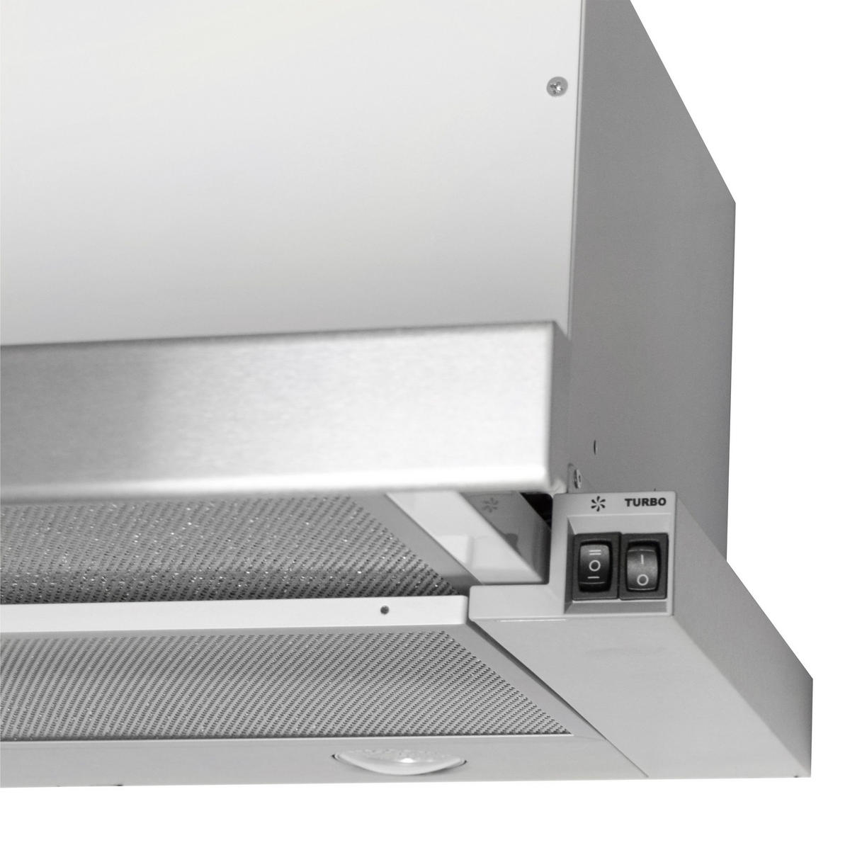 DUNSTABZUGSHAUBE GCH B 135 IS + umluftset, 60 cm Edelstahl - Silberfarben, Metall (60/24.3/30cm) - Gurari