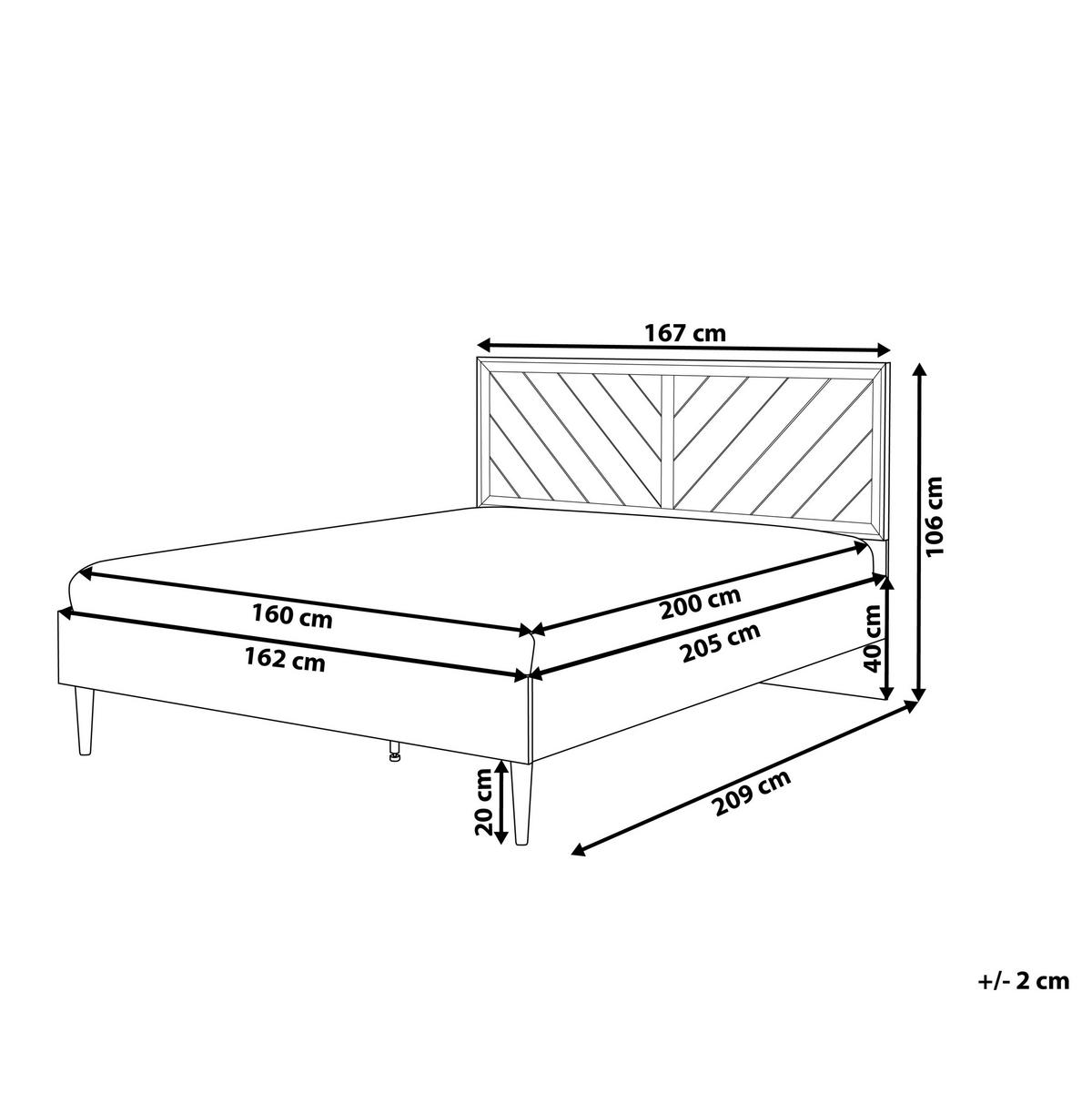 BETT 160/200cm Dunkler Holzfarbton Mialet - Dunkelbraun, Holzwerkstoff (160/200cm) - Beliani