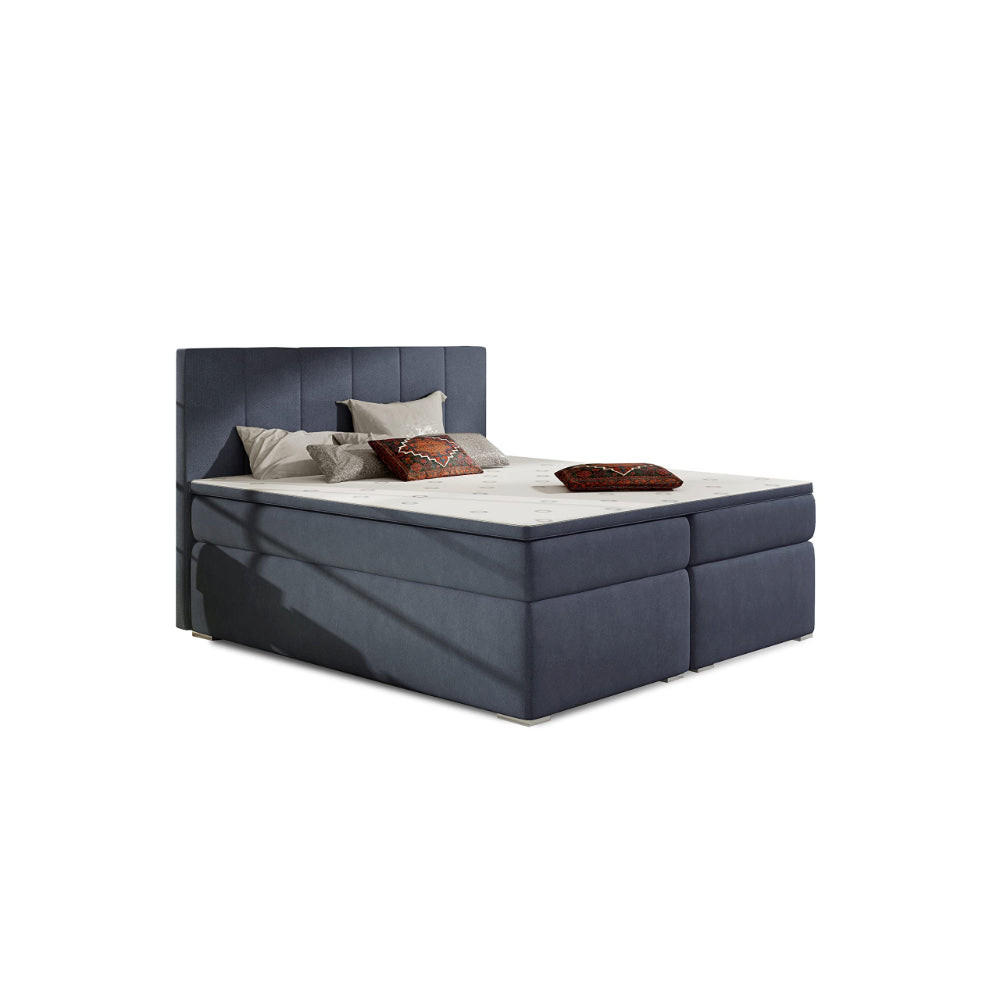 BOXBETT Bolero Bonellfederkern inkl - Blaugrau, Holz/Holzwerkstoff (160/200cm) - Best For Home