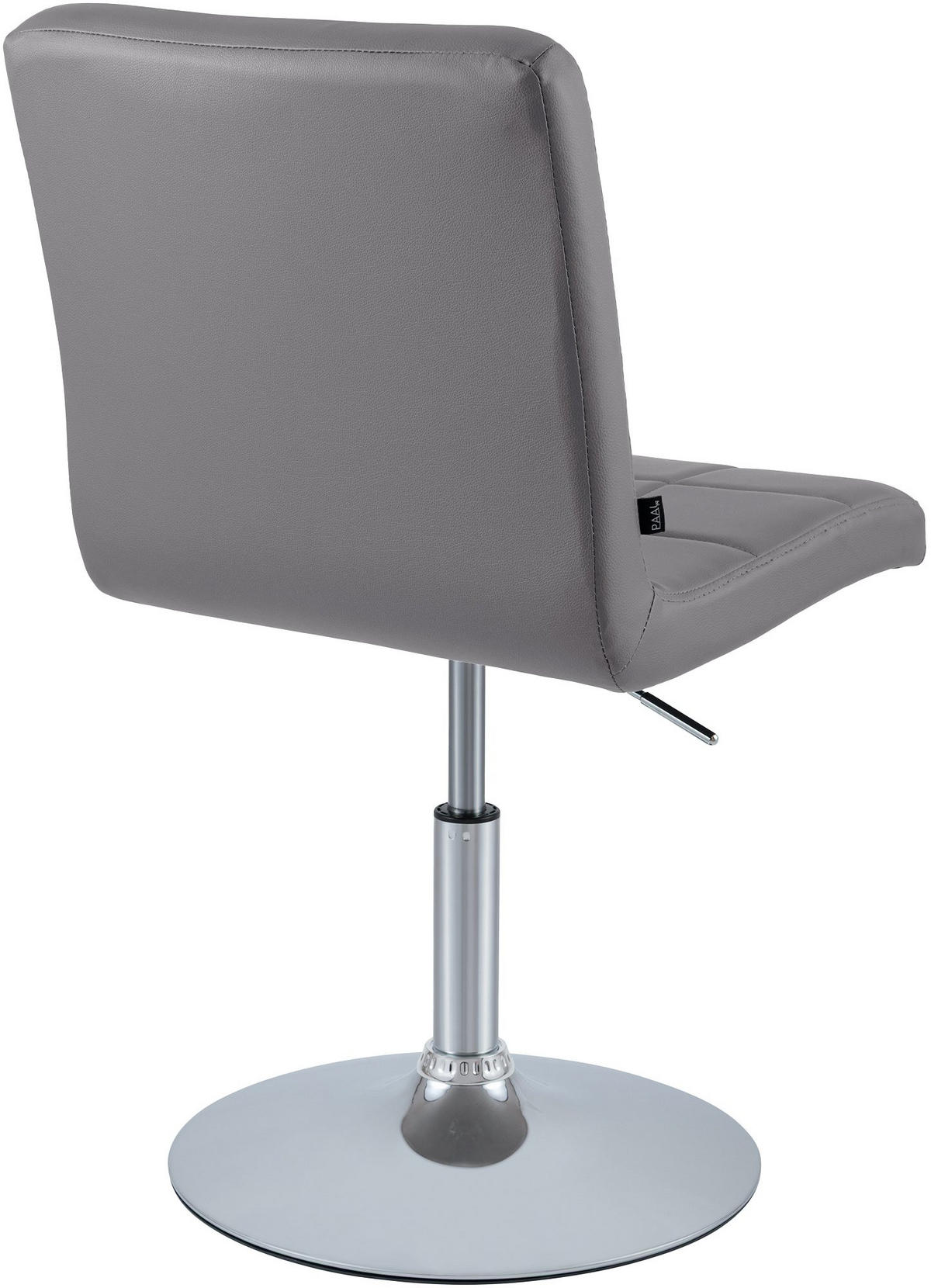 DREHSTUHL Lederlook Grau - Chromfarben/Grau, Textil/Metall (44/81/55cm) - CLP