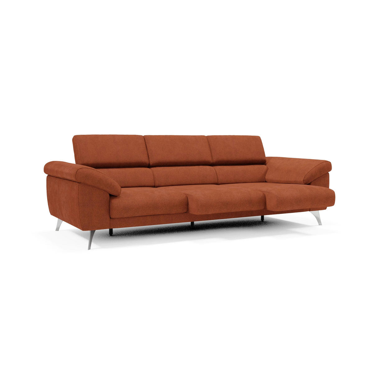 LINEARSOFA Donatello - Rostfarben, Metall (265/76/102cm) - Divani.store