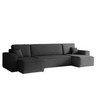 ECKSOFA U-Form Mit Schlaffunktion Und Bettkasten BEST Stoff Neve Dunkelgrau - Dunkelgrau, Holz/Kunststoff (312/142cm) - Kaiser Möbel