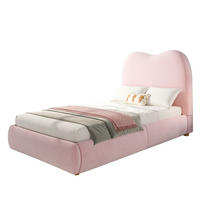SAMT-POLSTERBETT 90/200 cm mit Bettkasten und gepolstertem Kopfteil in Rosa - Rosa, Textil (90/200cm) - BEAOK