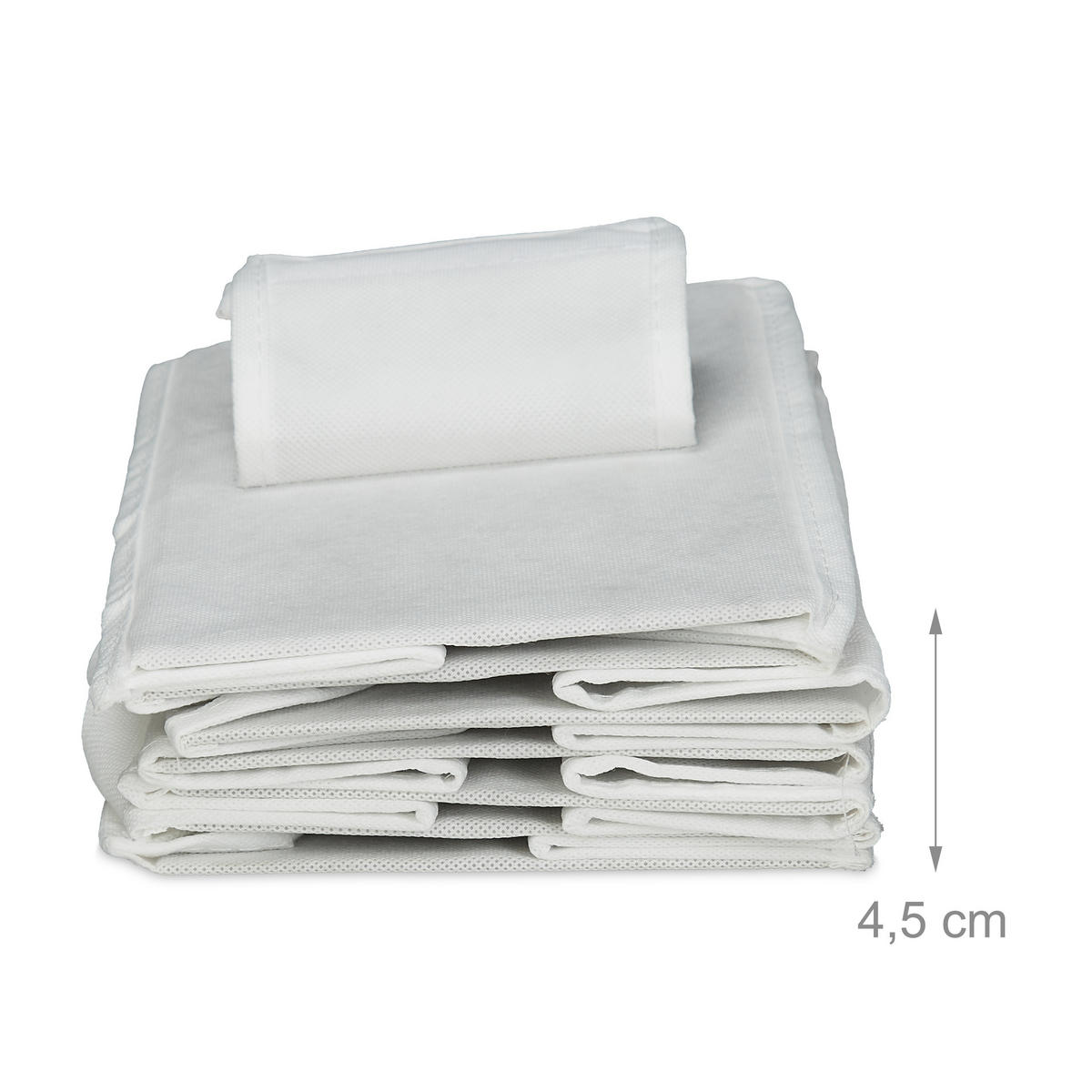 ZÁVESNÝ regál - biela, textil/vlnitá lepenka (14.5/82/30cm) - Relaxdays