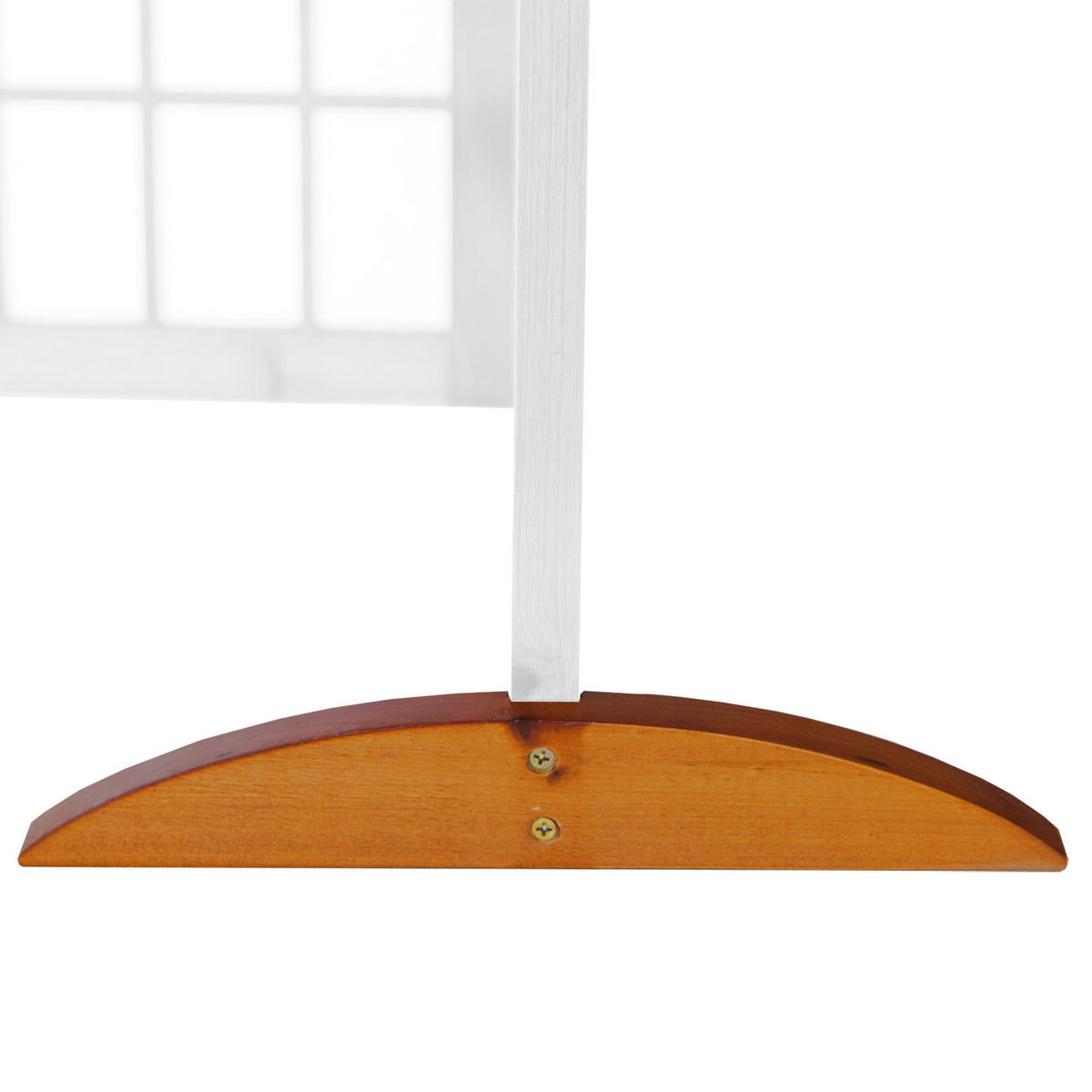 PARAVENT Standfuß Braun 2er Set für Raumteiler - Braun, Holz (33/2/2cm) - Homestyle4u