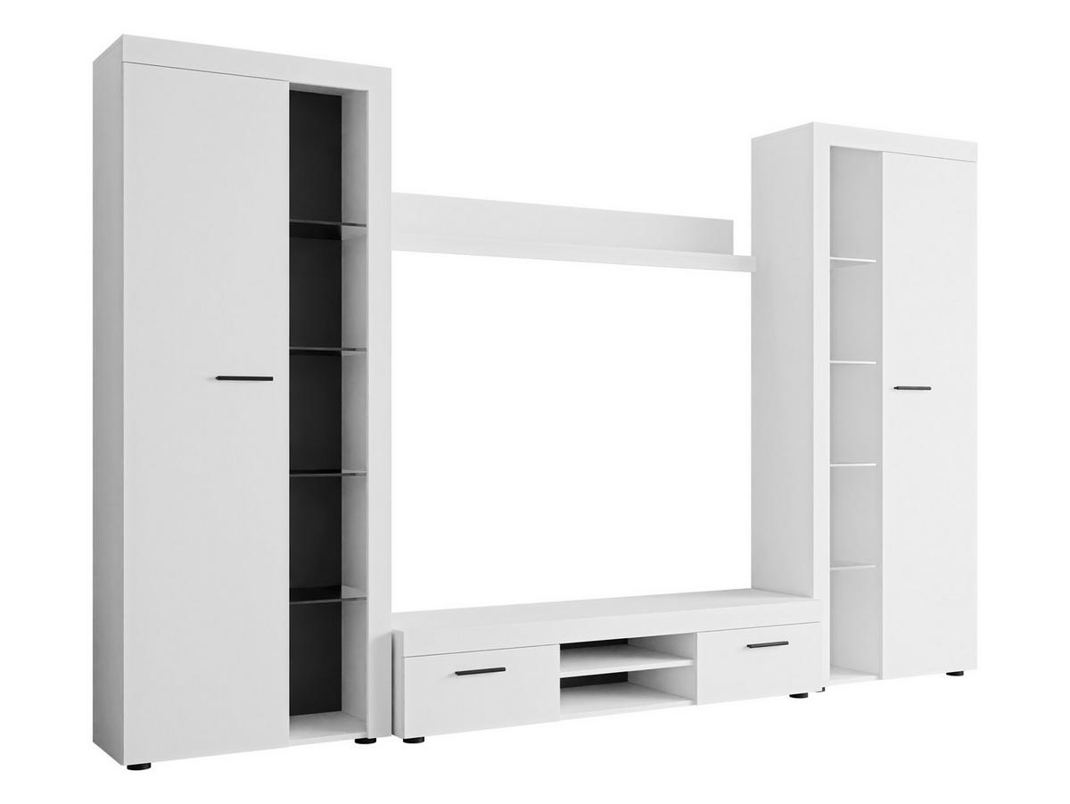 WOHNWAND Rumba XL - Weiß, Holzwerkstoff (300/190/40cm) - MIRJAN24