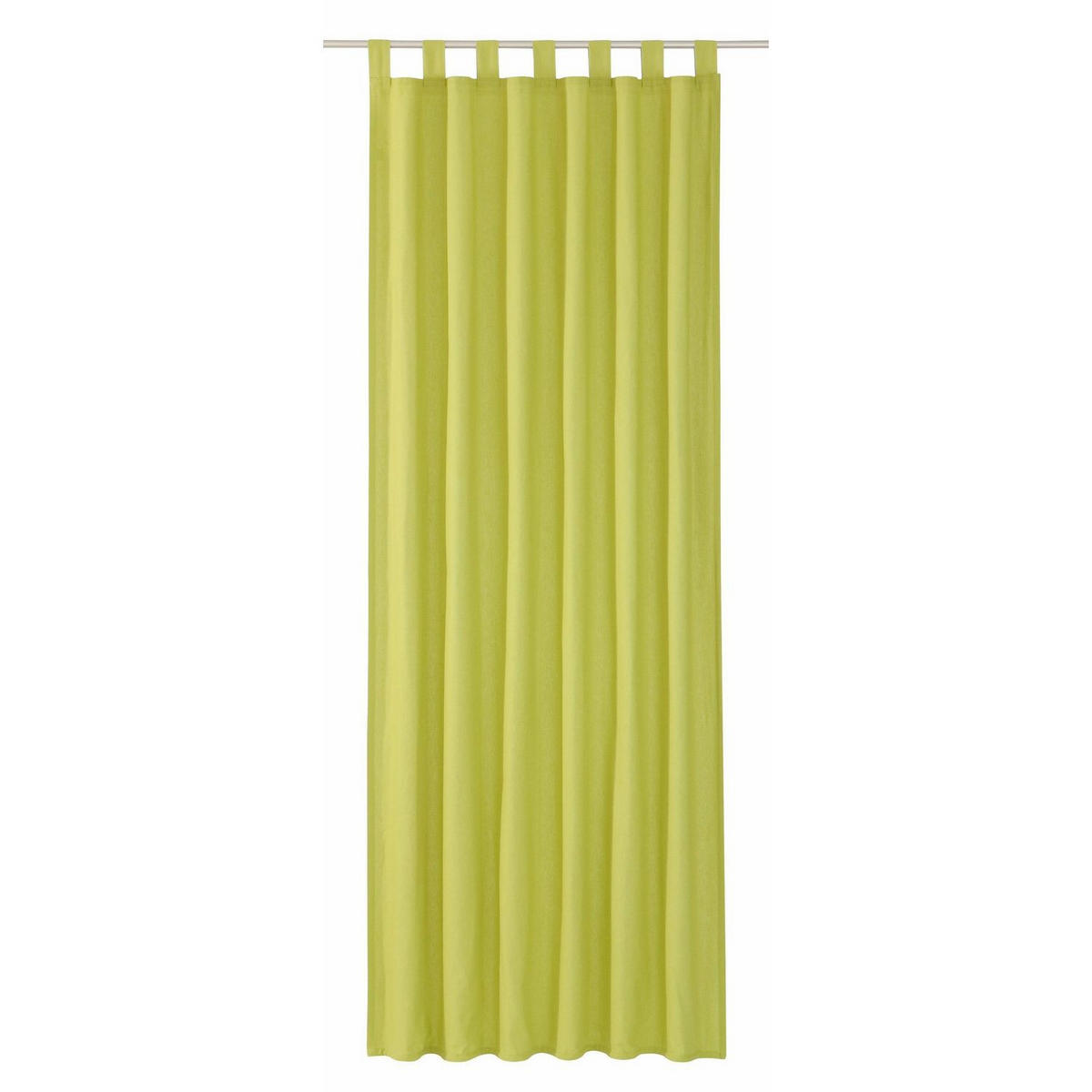 SCHLAUFENVORHANG IM UNI DESIGN DOVE Blickdicht - Limette, Textil (140/0.5/255cm) - Tom Tailor