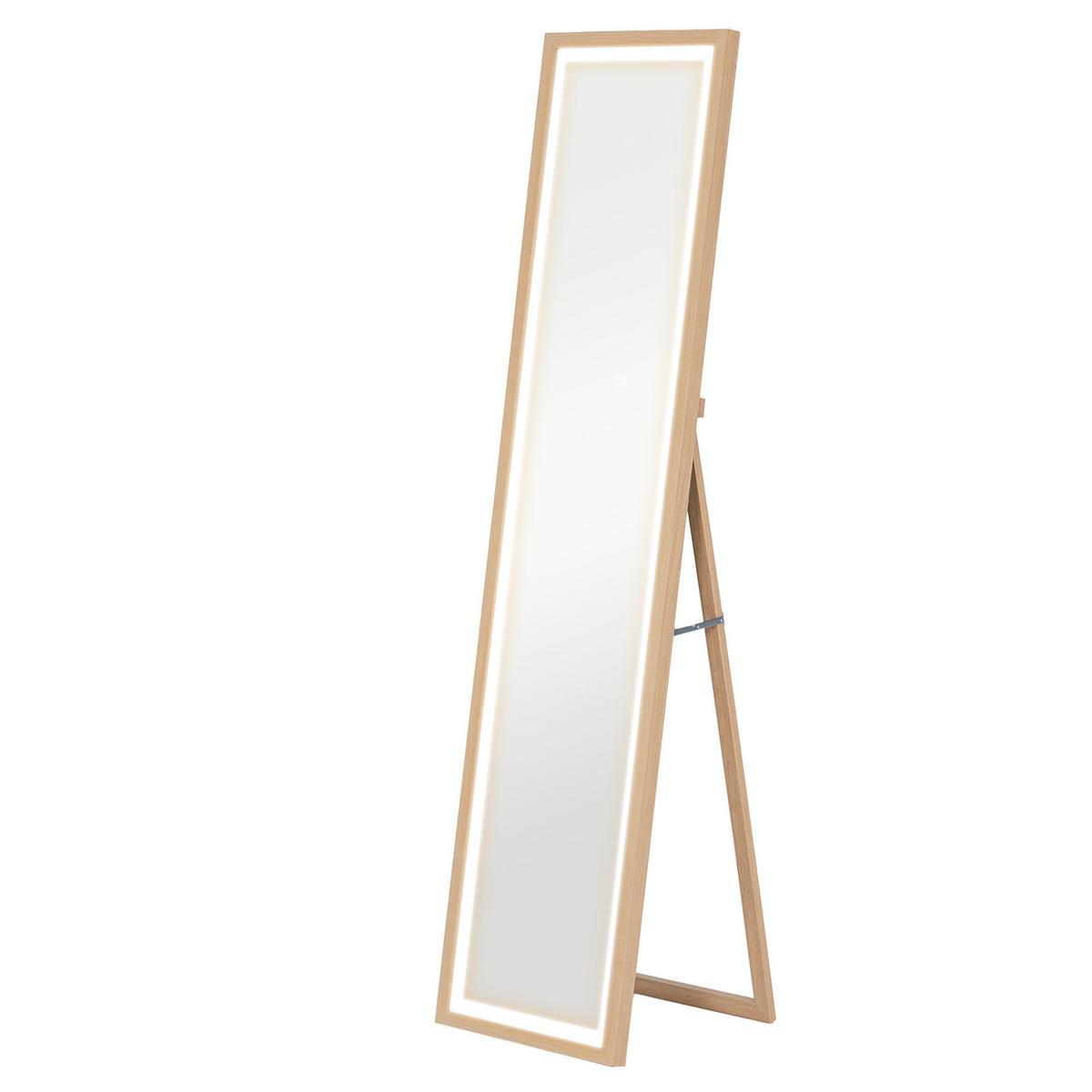STANDSPIEGEL DE-17922 40x160 cm mit 3-farbiger LED & Memoryfunktion Eiche - Eichefarben, Glas (40/160/5cm) - ComfortXL