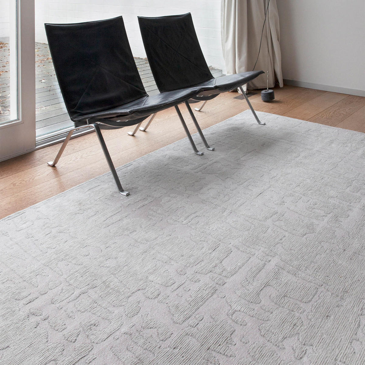 TEPPICH Tsingy Oyster Structures 170/240 cm - Grau, Textil (170/240cm) - Louis De Poortere