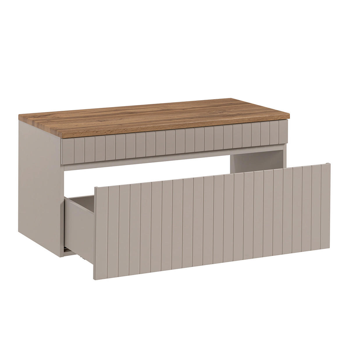 WASCHTISCHUNTERSCHRANK 100.4cm Zelie Kaschmir - Beige, Holzwerkstoff (100.4/48/46cm) - Petits-meubles