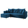 ECKSOFA Zako L - Blau/Naturfarben, Holz/Textil (238/138cm) - MIRJAN24